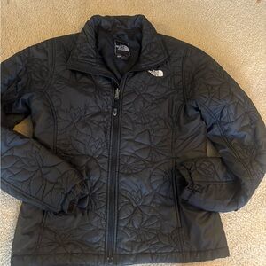 The North Face Black Floral Quilted Jacket
